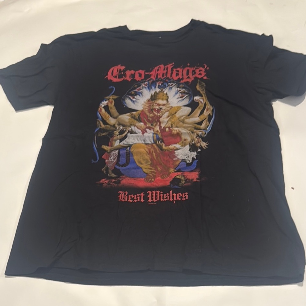 Cromags Band Tee Black Graphic T-Shirt with Colorful Print